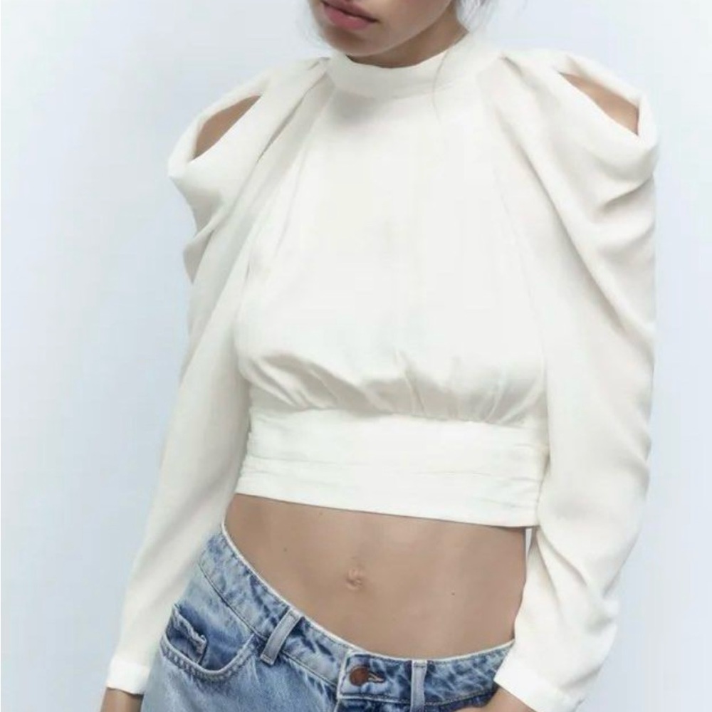 Zara Blouse with Openings at Shoulders NWT
